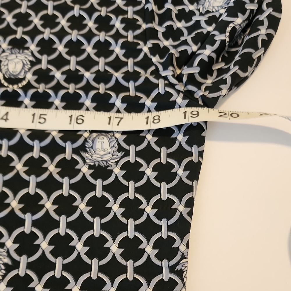 Versace Black and White Geometric Long Sleeve Top - Picture 11 of 15